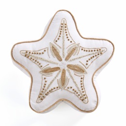 Figural Starfish Accent Pillow, , large