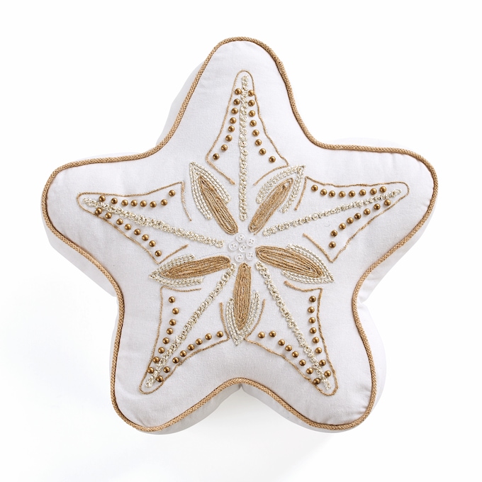 Figural Starfish Accent Pillow, , large