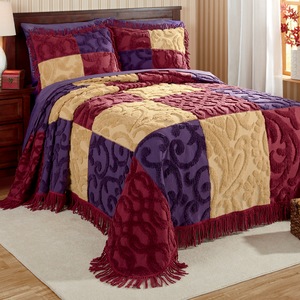 Patch Chenille Bedspread, , large
