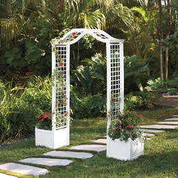 Garden Arch with Planters, , large