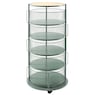 5-Basket Round Rolling Floor Organizer, , large