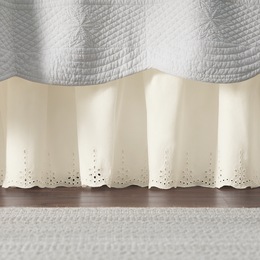 Eyelet Cotton Bedskirt, , large
