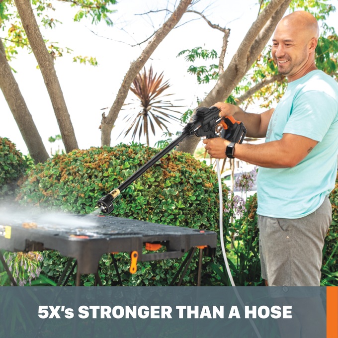Worx 20V Power Share 4.0Ah Hydroshot Portable Power Cleaner (415 MAX PSI), , large