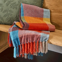 Fall Plaid Throw, , large
