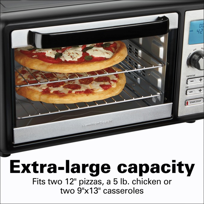 Hamilton Beach Digital Countertop Oven with Convection and Rotisserie, , large