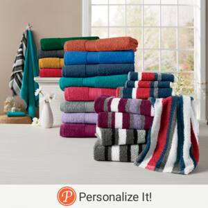 Color Connection Set of 2 Cotton Bath Sheets, , large