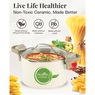 Gotham Steel 5-Quart Pasta Pot, Cream, large
