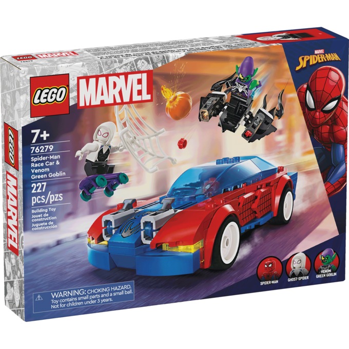 LEGO Marvel Spider-Man Race Car & Venom Green Goblin, , large