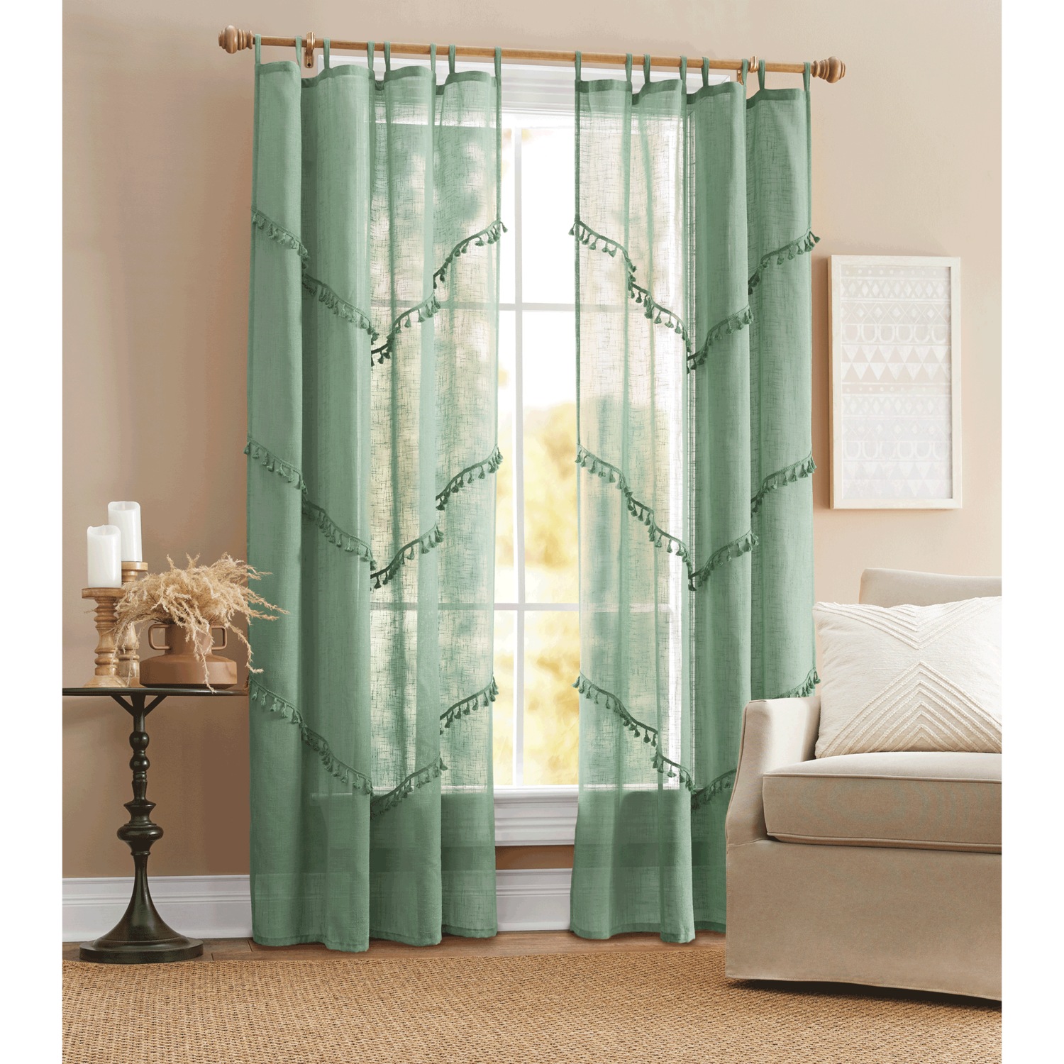 Ombre Single Panel Sheer Curtain