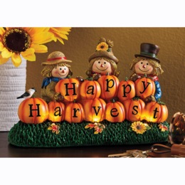 Lit Happy Harvest Scarecrow Decor, , large