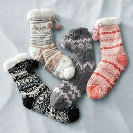 MUK LUKS Cozy Cabin Socks, , large