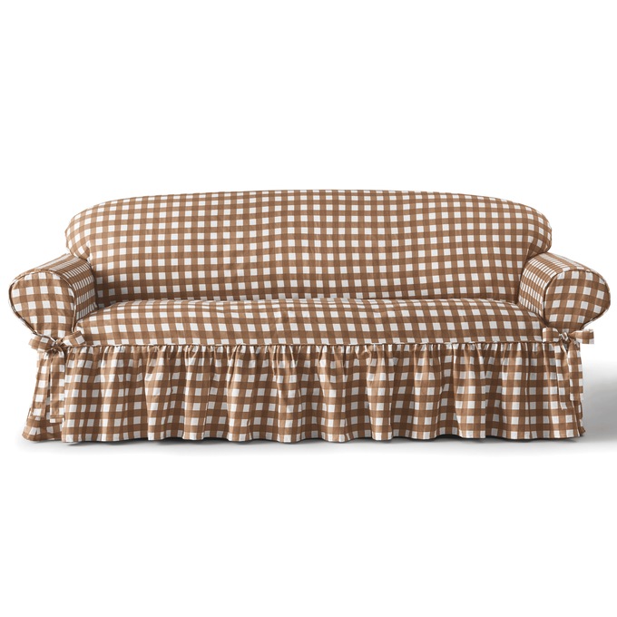 Gingham Farmhouse Slipcover, , large