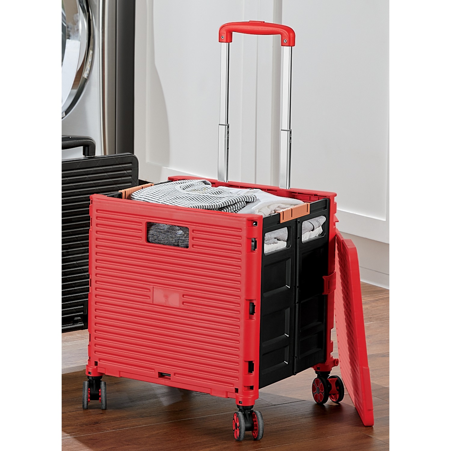 Foldable Utility Cart with Spinner Wheels Country Door