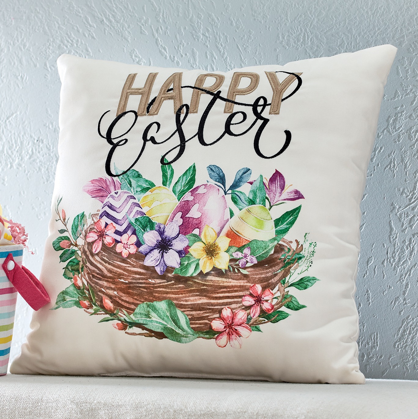 happy easter pillow