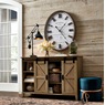 Oval Weathered Wall Clock, , large