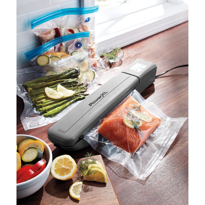 PowerXL Duo Nutri Sealer, Nesco Vacuum Sealer Rolls, 50-Pack Quart Bags and Sealer Bag Value Set, , large