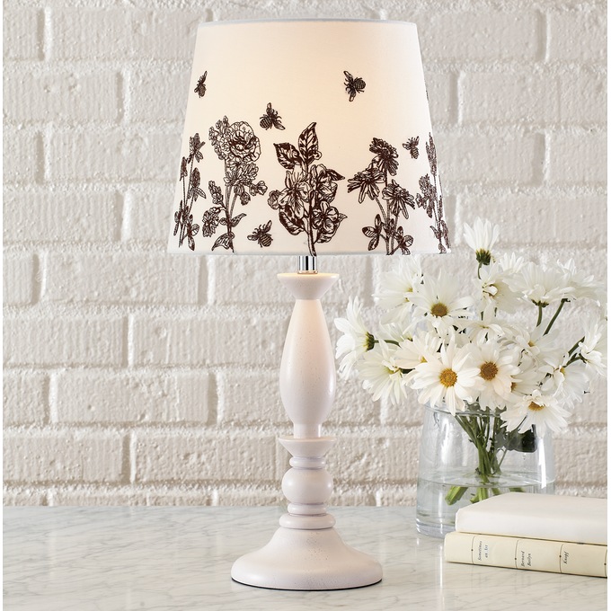 Embroidered Bee Table Lamp, , large