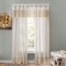 Crochet Trim Linen-Look Window Treatments with Lace Detail, , large