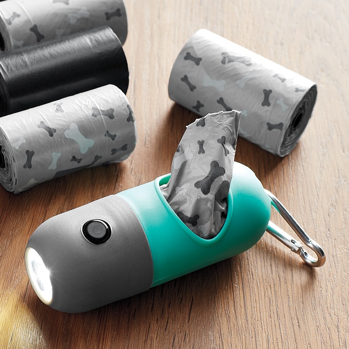 Dog Waste Bag Dispenser with Flashlight, , large