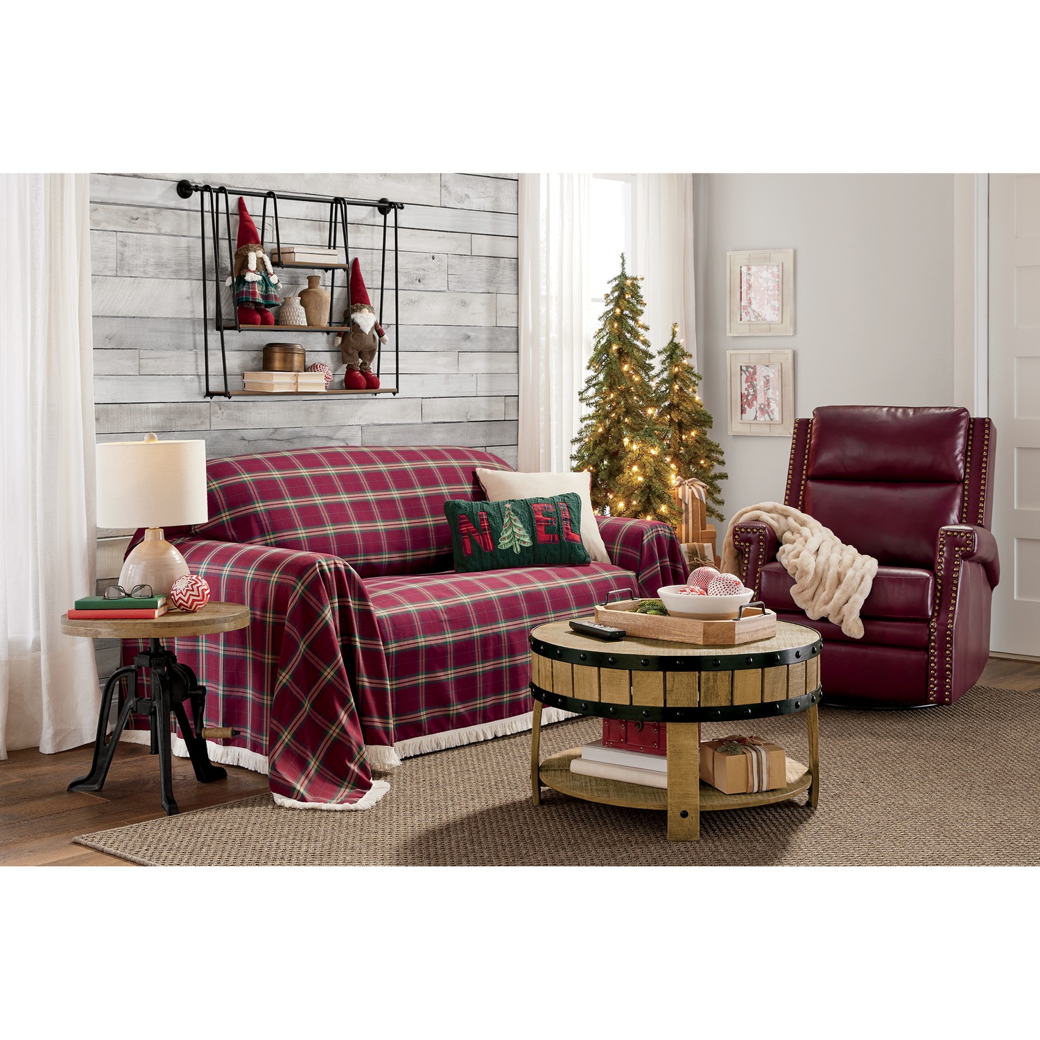Set of 3 Pre-Lit Alpine Christmas Trees | Country Door