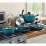 Chef Tested 10-Piece 2-Tone Ribbed Cookware Set, , large