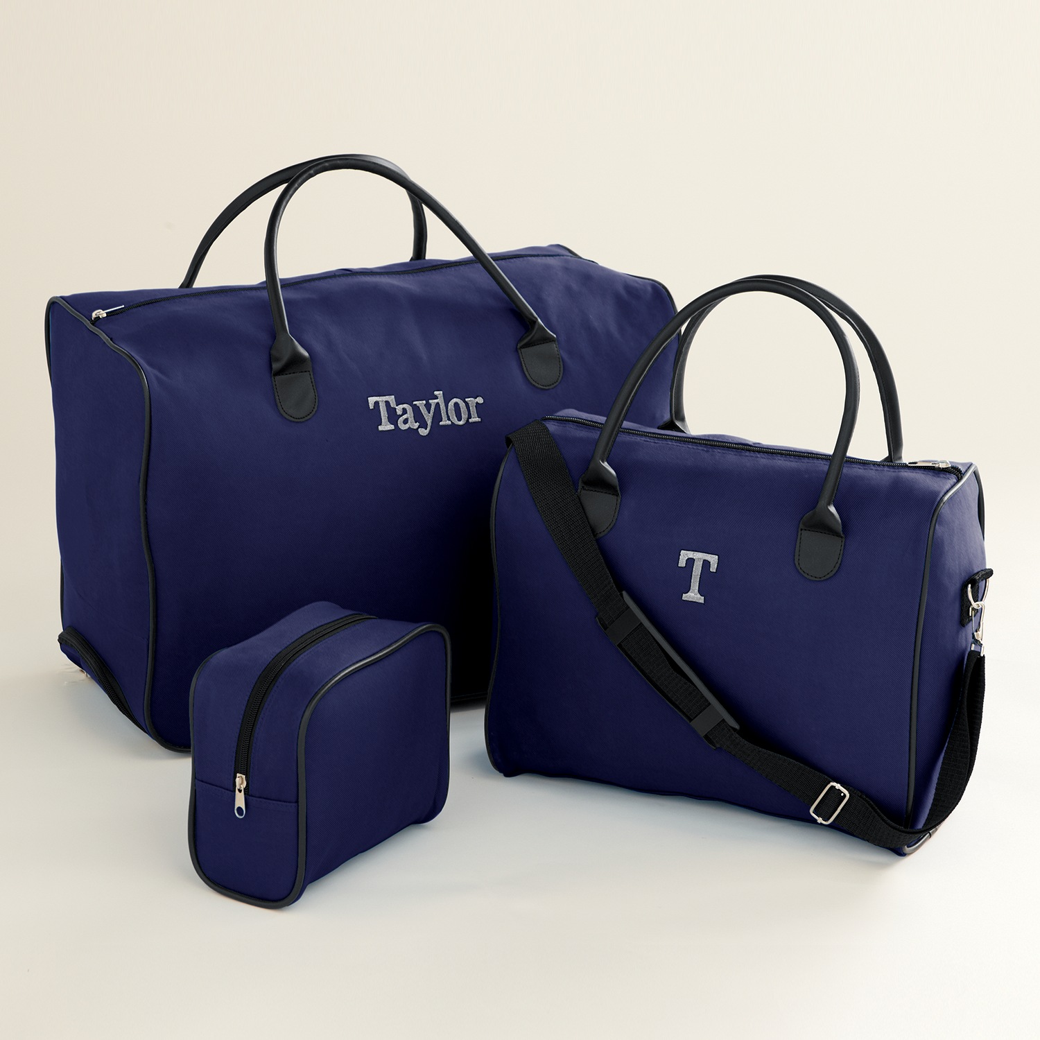 3-Piece Personalized Weekender Luggage Set, Twilight Blue, large