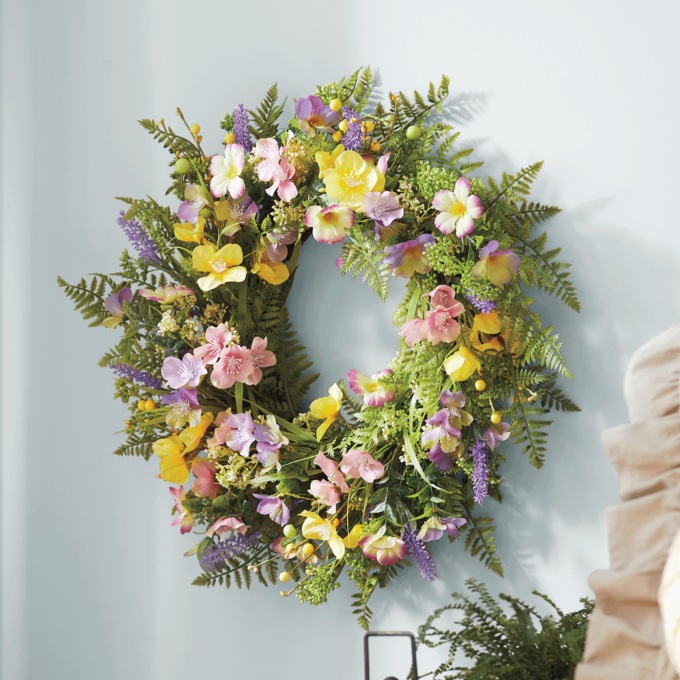 Summer Wildflower Wreath, , large