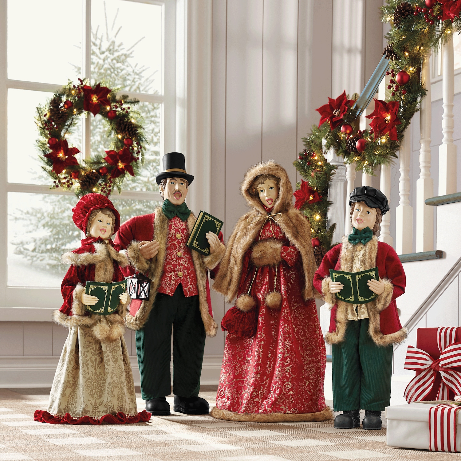 Set of 4 Musical Victorian Carolers | Country Door
