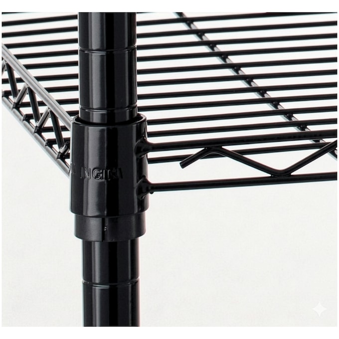 Wide 5-Tier Rolling Metal Wire Storage Rack with Wheels, , large
