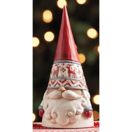 Jim Shore Nordic Red Reindeer Hat Gnome, , large