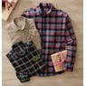 3-Pack Legendary Flannel Shirts, Navy Yellow Red, large