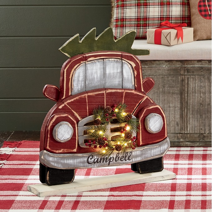 Chunky Wood Cutouts Red Truck, , large