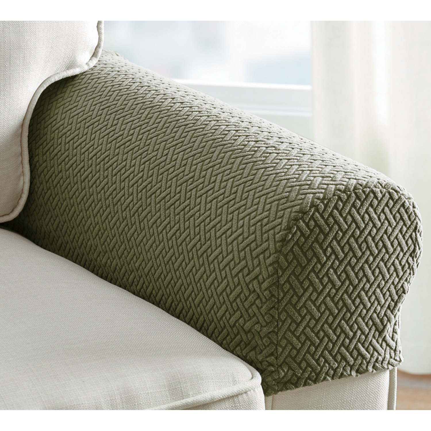 Set of 2 Upholstered Furniture Arm Protectors Country Door