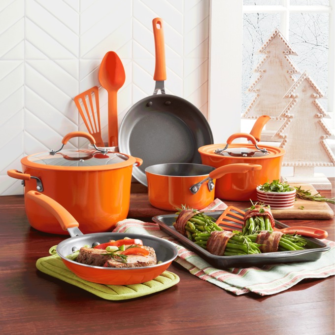 Rachael Ray Cook & Create 11-Piece Aluminum Cookware Set, , large