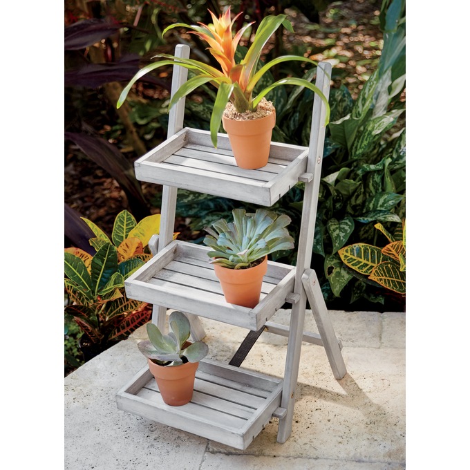 picture Wooden Tiered Plant Stand Outdoor wooden tiered plant stand