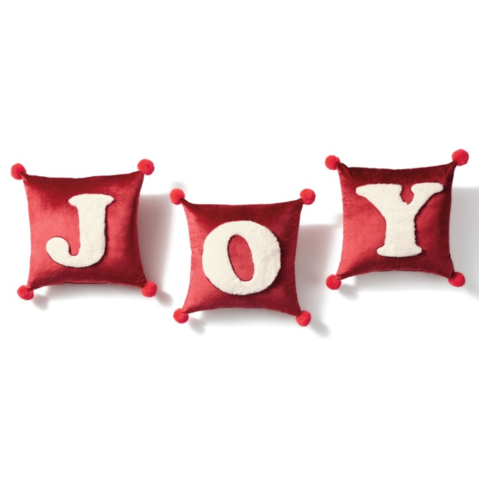 Set of 3 Chenille Joy Pillows, , large
