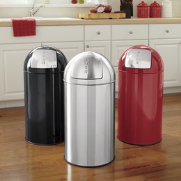Kitchen Trash Cans Stainless Steel Auto Open Rolling Country