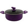 Chef Tested 11-Piece Granite Ceramic Nonstick Cookware Set, Purple, large