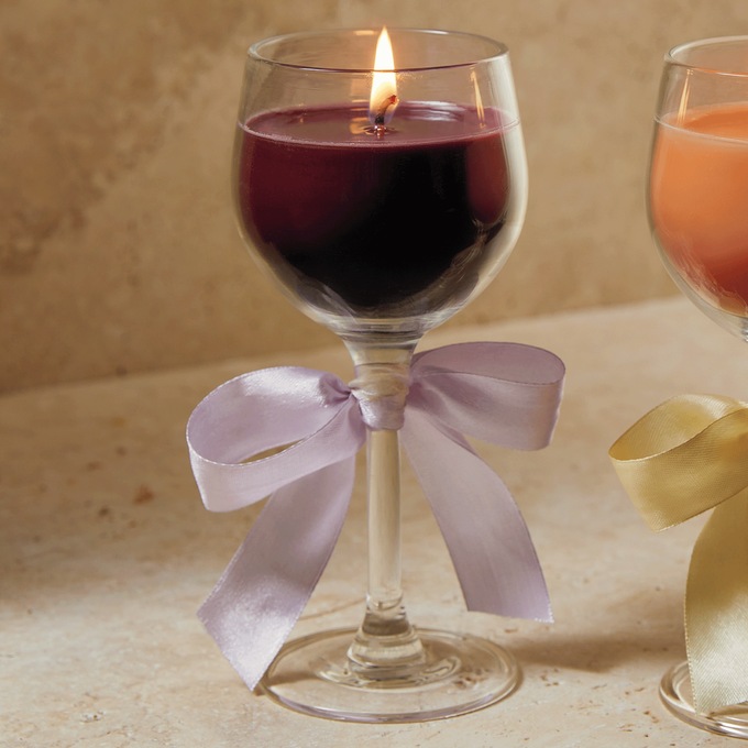 Wine Glass Scented Candle, , large