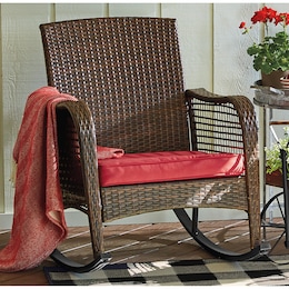 Faux-Wicker Rocker, , large