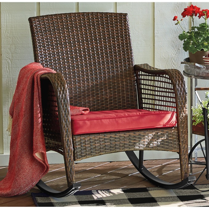 Faux-Wicker Rocker, , large