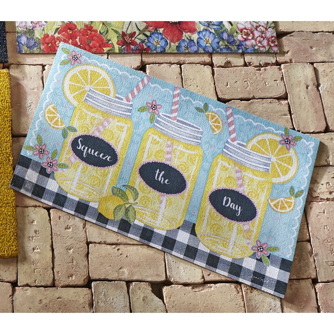 Squeeze The Day Indoor/Outdoor Mat - 18" X 30", , large