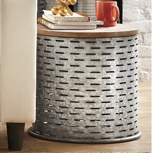 Olive Bucket Side Table, , large