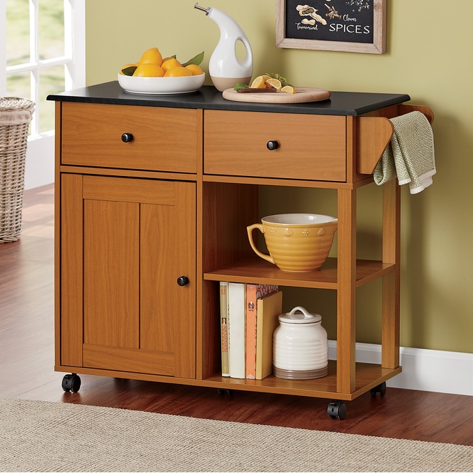 Katie Small Kitchen Cart with Storage, , large