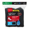 Men's 12-Pack Cushion Ankle Sock, Black, large