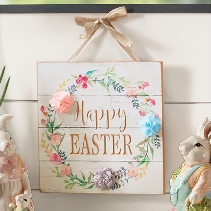 Happy Easter Sign Country Door