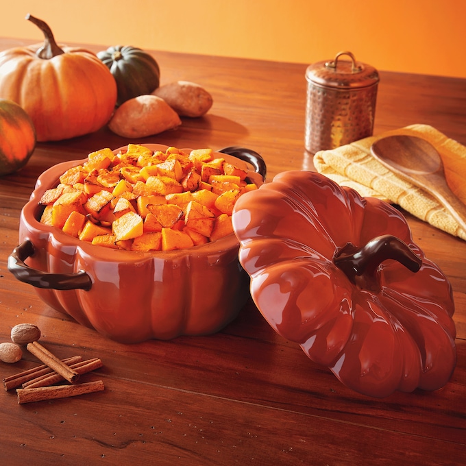 Covered 3-quart Pumpkin Baker, , large