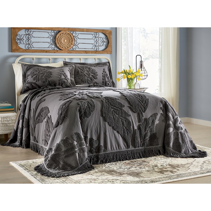 Positano Chenille Bedspread, , large