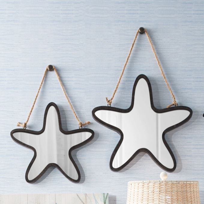 Set of 2 Starfish Mirrors, , large