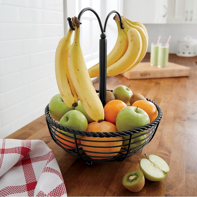 Double Wire Hanging Fruit Basket, , large